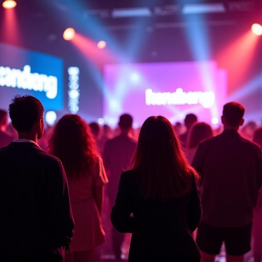 Suasana meriah sebuah majlis pelancaran produk yang dirakam.