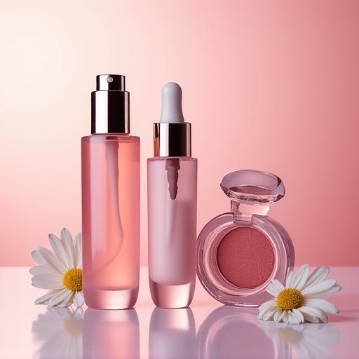 Gambar produk kosmetik yang diambil dengan pencahayaan studio profesional.